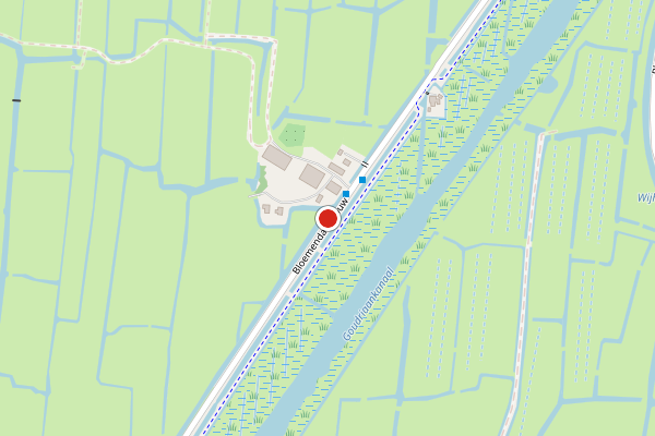 Brandweer-melding op Bloemendalergouw, Amsterdam op 5 augustus, kaart-overzicht
