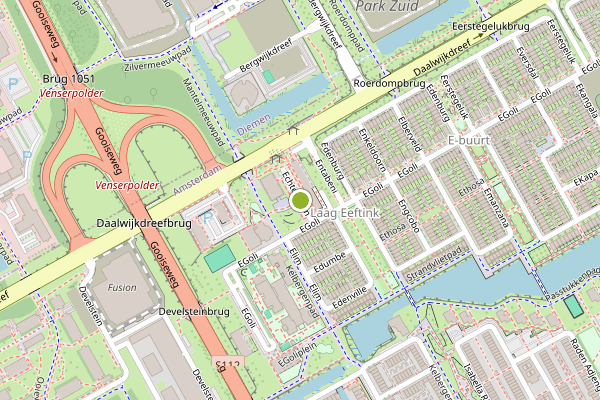 Ambulance-melding op Echtenstein, Amsterdam op 5 augustus, kaart-overzicht
