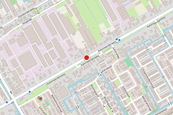 Brandweer-melding op Aalsmeerderweg, Aalsmeer op 5 augustus, kaart-overzicht