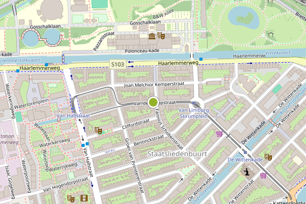 Ambulance-melding op Van der Hoopstraat, Amsterdam op 5 augustus, kaart-overzicht