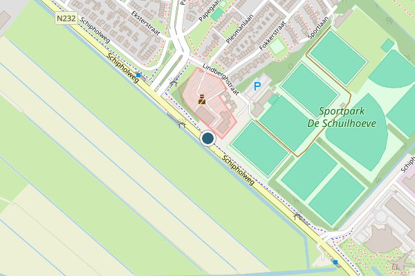 Politie-melding op Schipholweg, Badhoevedorp op 5 augustus, kaart-overzicht