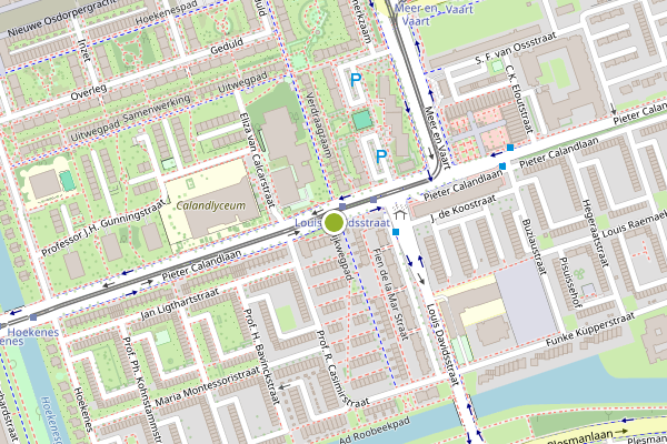 Ambulance-melding op Pieter Calandlaan, Amsterdam op 5 augustus, kaart-overzicht
