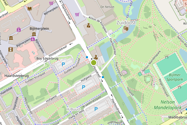 Ambulance-melding op Flierbosdreef, Amsterdam op 5 augustus, kaart-overzicht