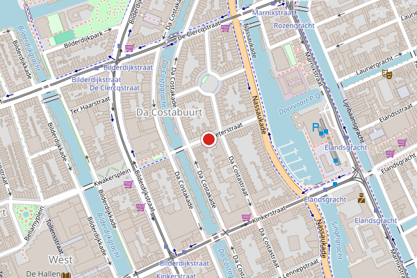 Brandweer-melding op Potgieterstraat, Amsterdam op 5 augustus, kaart-overzicht