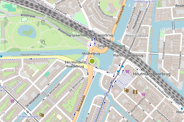 Ambulance-melding op Nassauplein, Amsterdam op 20 mei, kaart-overzicht