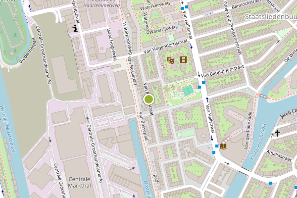 Ambulance-melding op Van Bossestraat, Amsterdam op 20 mei, kaart-overzicht