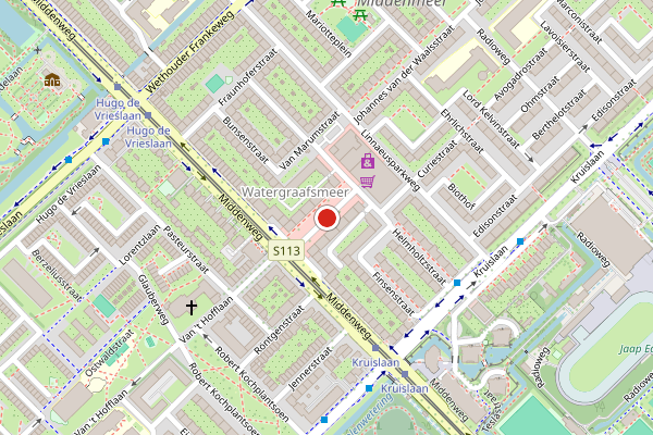 Brandweer-melding op Christiaan Huygensplein, Amsterdam op 20 mei, kaart-overzicht