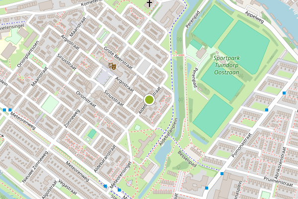 Ambulance-melding op Aldebaranstraat, Amsterdam op 20 mei, kaart-overzicht