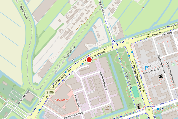 Brandweer-melding op Ookmeerweg, Amsterdam op 6 augustus, kaart-overzicht