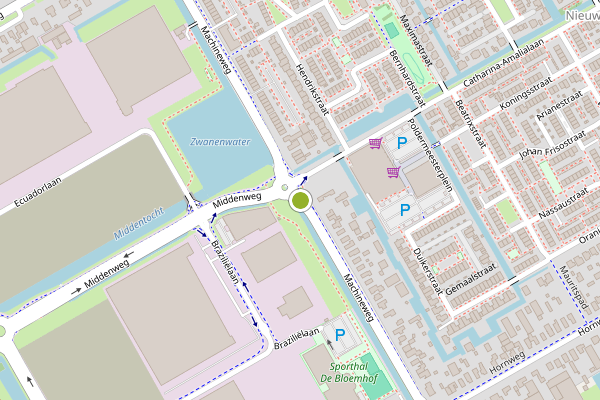 Ambulance-melding op Machineweg, Aalsmeer op 6 augustus, kaart-overzicht