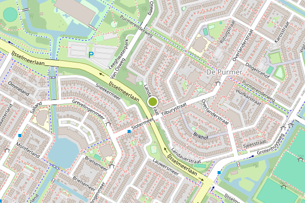 Ambulance-melding op Landauerstraat, Purmerend op 6 augustus, kaart-overzicht