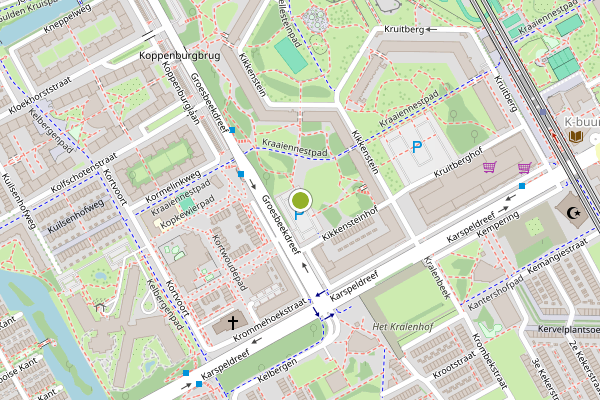 Ambulance-melding op Kikkenstein, Amsterdam op 6 augustus, kaart-overzicht
