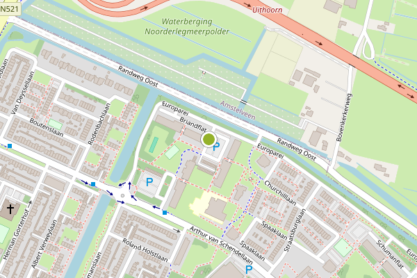 Ambulance-melding op Coudenhoveflat, Uithoorn op 6 augustus, kaart-overzicht
