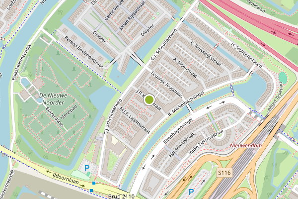Ambulance-melding op J.P. Kloosstraat, Amsterdam op 6 augustus, kaart-overzicht