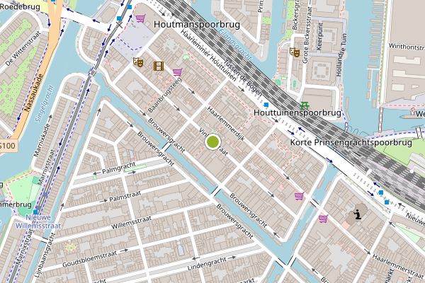 Ambulance-melding op Vinkenstraat, Amsterdam op 6 augustus, kaart-overzicht