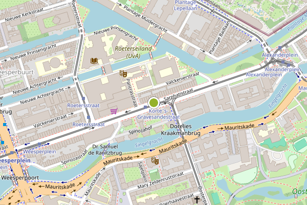 Ambulance-melding op Sarphatistraat, Amsterdam op 6 augustus, kaart-overzicht