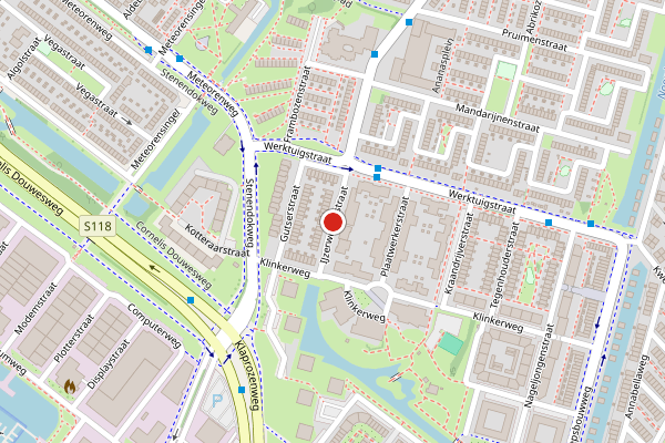 Brandweer-melding op IJzerwerkerstraat, Amsterdam op 6 augustus, kaart-overzicht