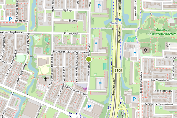 Ambulance-melding op Van Heuven Goedhartlaan, Amstelveen op 6 augustus, kaart-overzicht