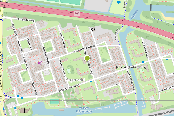 Ambulance-melding op Koekoeksbloemweg, Zaandam op 6 augustus, kaart-overzicht