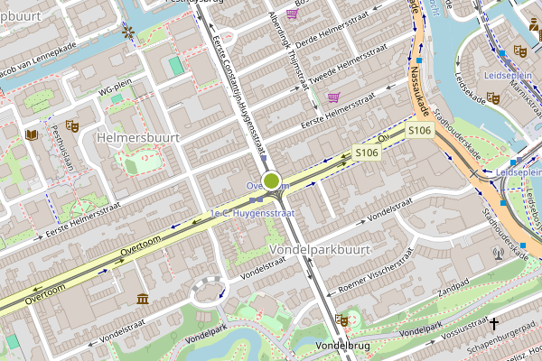 Ambulance-melding op Eerste Constantijn Huygensstraat, Amsterdam op 6 augustus, kaart-overzicht