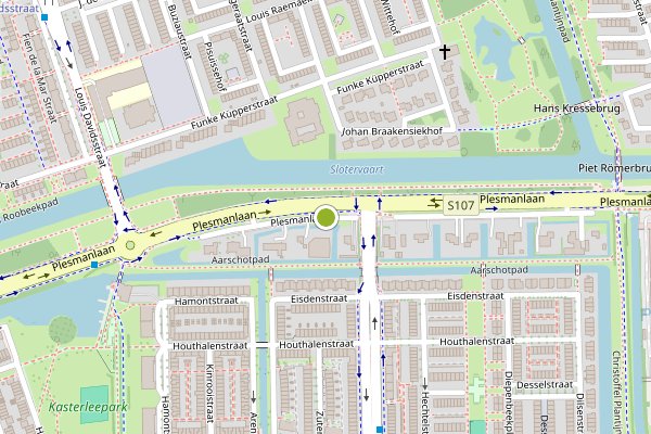 Ambulance-melding op Plesmanlaan, Amsterdam op 6 augustus, kaart-overzicht