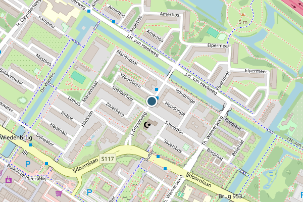 Politie-melding op J. Drijverweg, Amsterdam op 6 augustus, kaart-overzicht