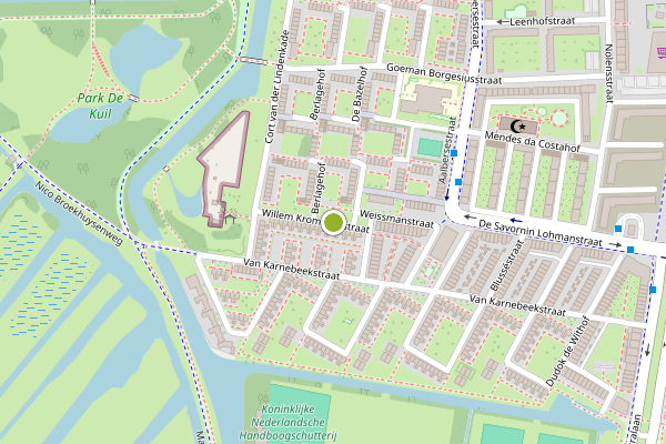 Ambulance-melding op Willem Kromhoutstraat, Amsterdam op 6 augustus, kaart-overzicht