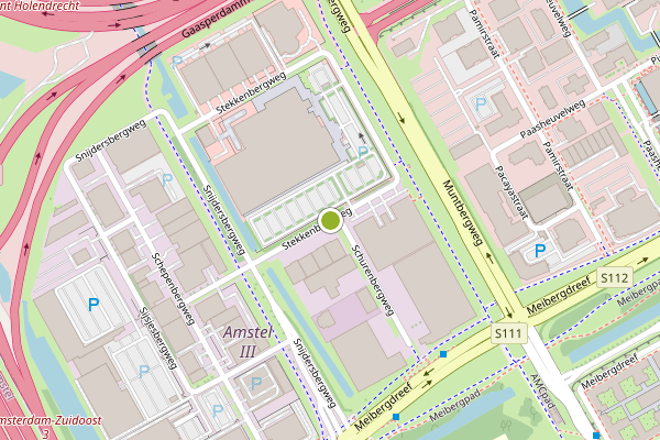 Ambulance-melding op Stekkenbergweg, Amsterdam op 6 augustus, kaart-overzicht