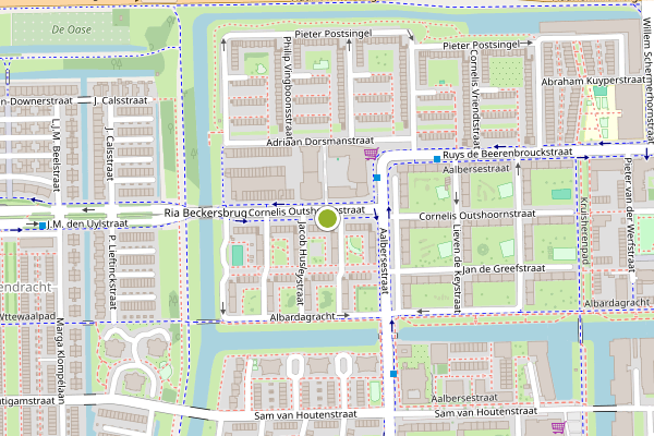 Ambulance-melding op Cornelis Outshoornstraat, Amsterdam op 6 augustus, kaart-overzicht