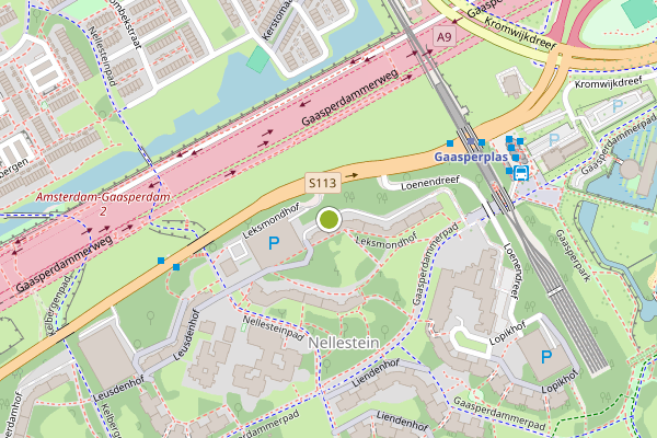 Ambulance-melding op Leksmondhof, Amsterdam op 6 augustus, kaart-overzicht
