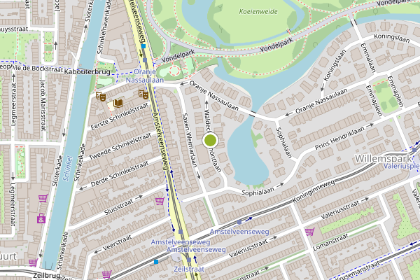 Ambulance-melding op Waldeck Pyrmontlaan, Amsterdam op 6 augustus, kaart-overzicht