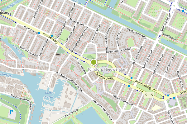 Ambulance-melding op Purmerweg, Amsterdam op 6 augustus, kaart-overzicht