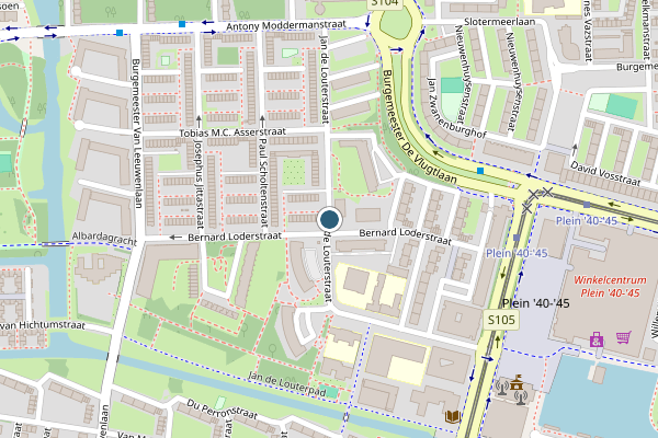 Politie-melding op Jan de Louterstraat, Amsterdam op 6 augustus, kaart-overzicht