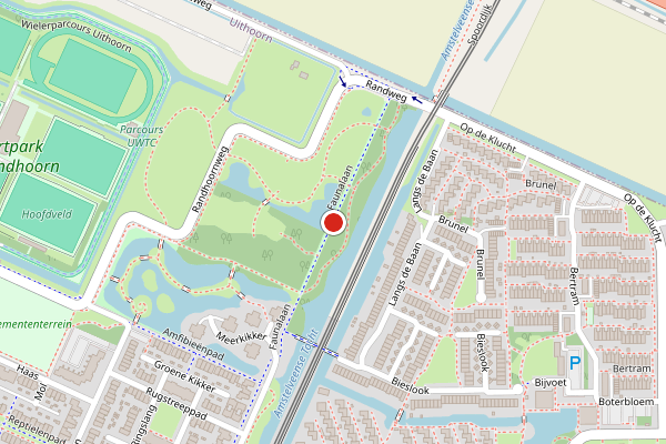 Brandweer-melding op Faunapad, Uithoorn op 6 augustus, kaart-overzicht
