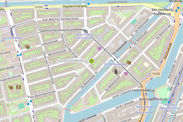 Ambulance-melding op Van Beuningenstraat, Amsterdam op 6 augustus, kaart-overzicht