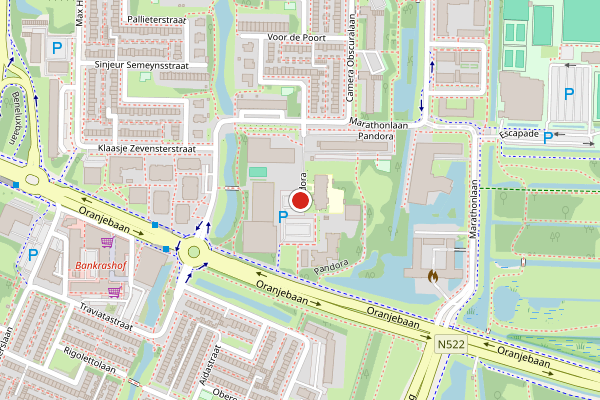 Brandweer-melding op Pandora, Amstelveen op 6 augustus, kaart-overzicht