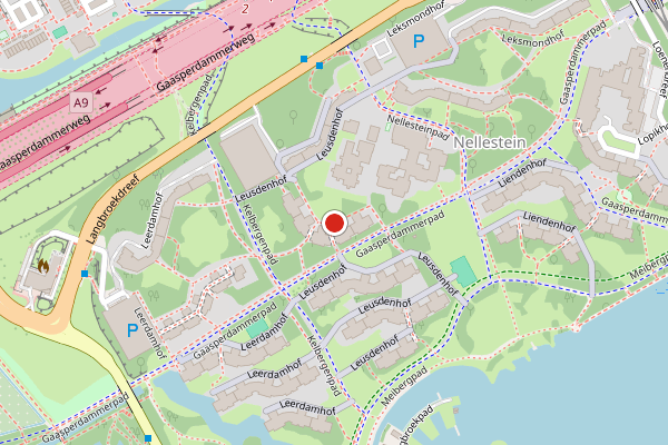 Brandweer-melding op Leusdenhof, Amsterdam op 6 augustus, kaart-overzicht