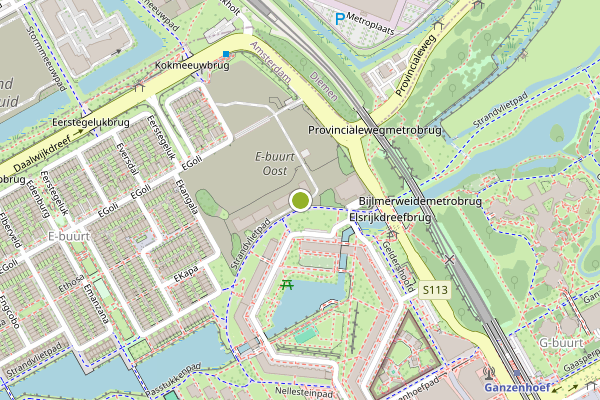 Ambulance-melding op Egellelie, Amsterdam op 6 augustus, kaart-overzicht