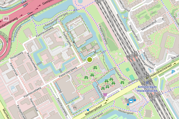 Ambulance-melding op Pietersbergweg, Amsterdam op 6 augustus, kaart-overzicht