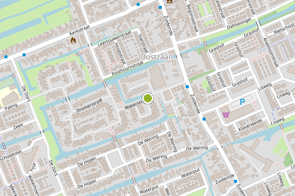Ambulance-melding op Wakerstraat, Oostzaan op 6 augustus, kaart-overzicht