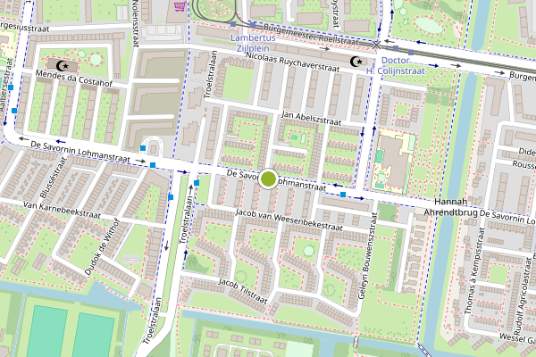 Ambulance-melding op De Savornin Lohmanstraat, Amsterdam op 6 augustus, kaart-overzicht