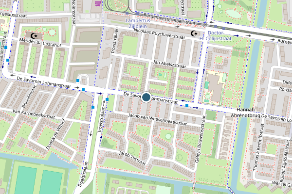 Politie-melding op De Savornin Lohmanstraat, Amsterdam op 6 augustus, kaart-overzicht