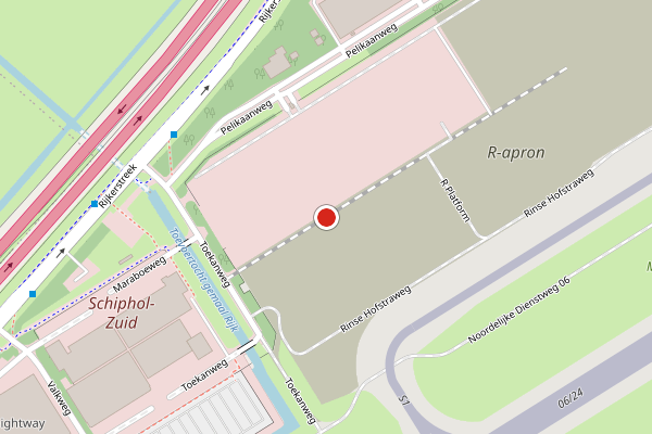 Brandweer-melding op Rinse Hofstraweg, Schiphol op 7 augustus, kaart-overzicht
