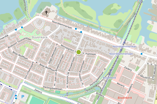 Ambulance-melding op Mgr.dr. H. Poelslaan, Amstelveen op 21 mei, kaart-overzicht