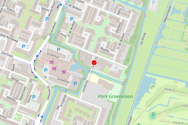 Brandweer-melding op Landtong, Amstelveen op 21 mei, kaart-overzicht