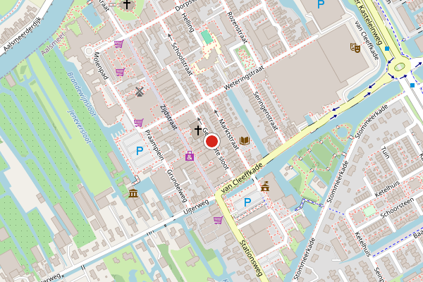 Brandweer-melding op Sloot, Aalsmeer op 21 mei, kaart-overzicht