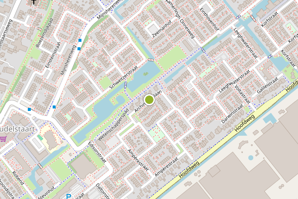 Ambulance-melding op Archimedeslaan, Kudelstaart op 21 mei, kaart-overzicht