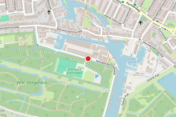 Brandweer-melding op Nieuwendammerkade, Amsterdam op 7 augustus, kaart-overzicht