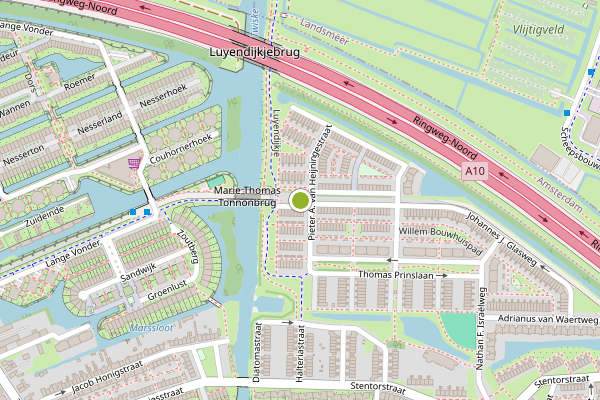 Ambulance-melding op Pieter A. van Heijningestraat, Amsterdam op 22 mei, kaart-overzicht