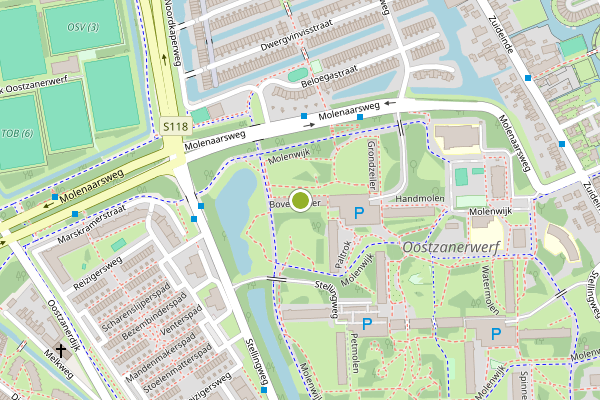 Ambulance-melding op Bovenkruier, Amsterdam op 7 augustus, kaart-overzicht
